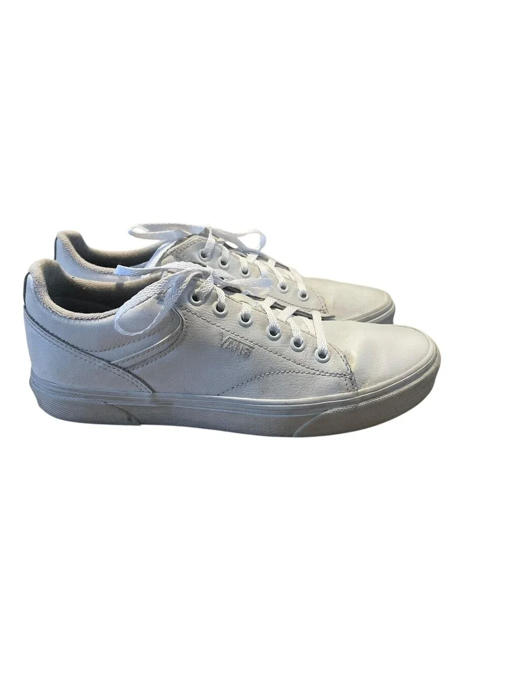 Vans Shoes Women's White Low Skate Sneakers Lace Up Casual Everyday Classic 10